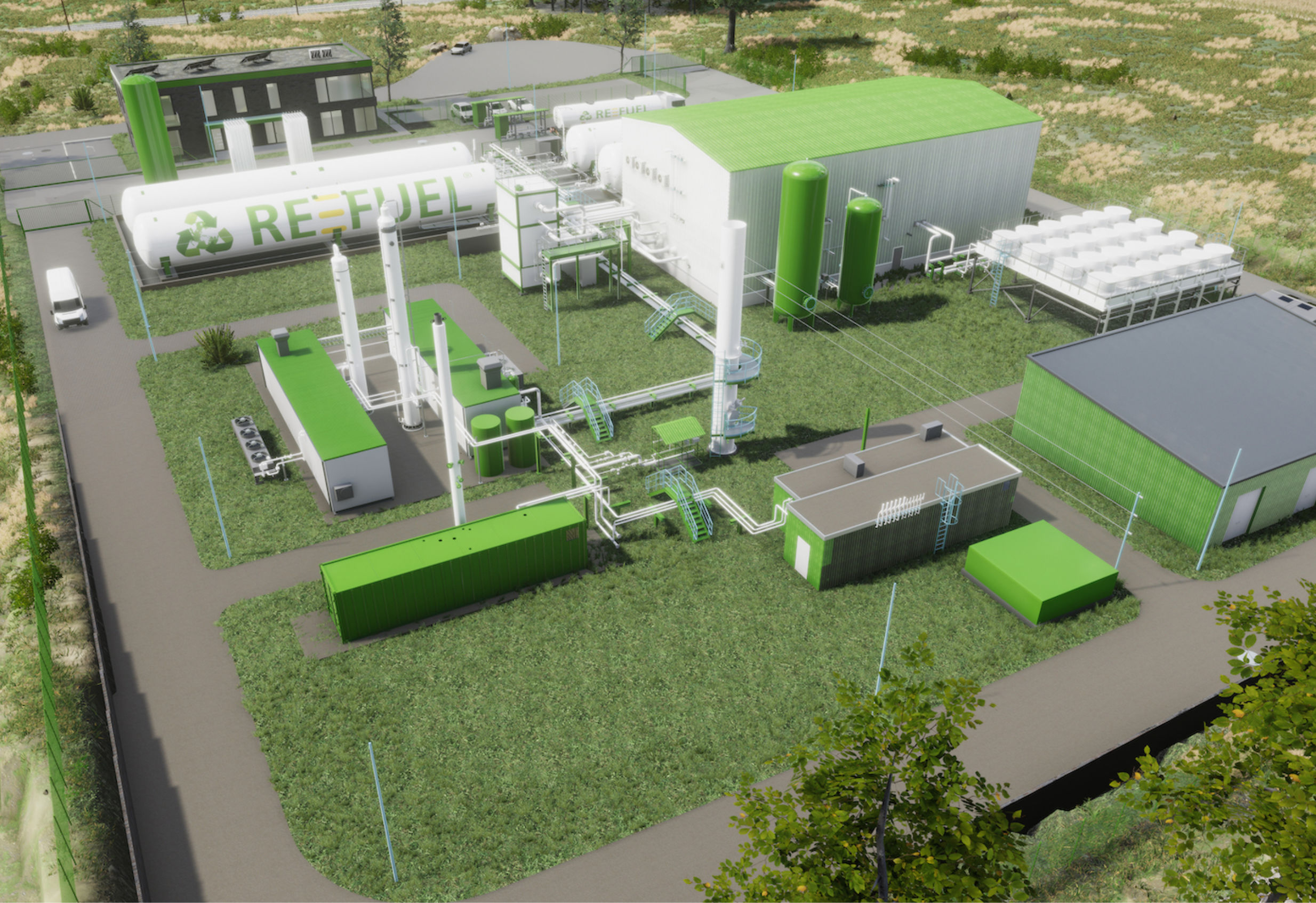 Neubau Produktionsanlage für erneuerbaren Kraftstoff